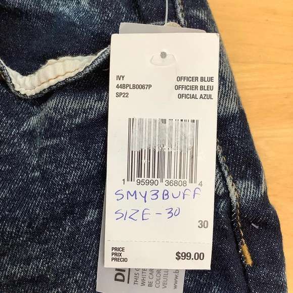 BUFFALO DAVID BITTON Ivy Acid Wash High Rise Skinny Ankle Size 30 - Picture 10 of 16